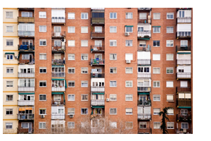 Fachada de edificio de viviendas